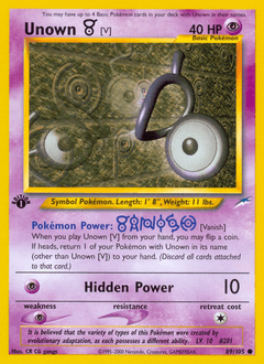 Unown [V] Neo Destiny #89