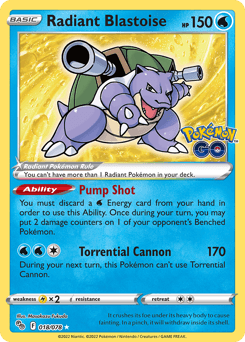 Radiant Blastoise Pokémon GO #18