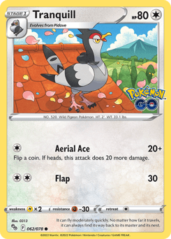 Tranquill Pokémon GO #62