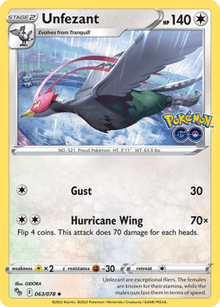 Unfezant Pokémon GO #63