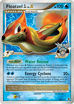 Floatzel GL LV.X Rising Rivals #104