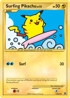 Surfing Pikachu Rising Rivals #114