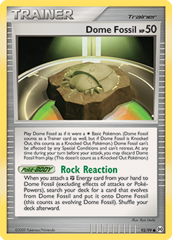 Dome Fossil Arceus #92