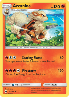 Arcanine Sun & Moon #22