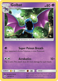 Golbat Sun & Moon #55