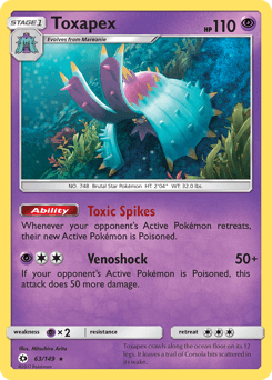 Toxapex Sun & Moon #63