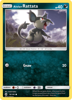 Alolan Rattata Sun & Moon #76