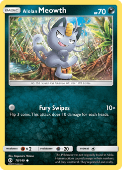 Alolan Meowth Sun & Moon #78