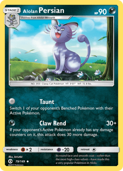 Alolan Persian Sun & Moon #79