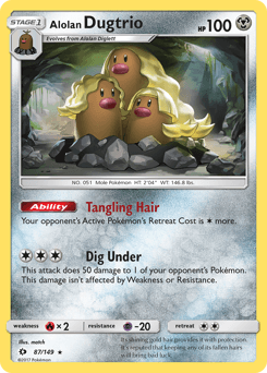Alolan Dugtrio Sun & Moon #87