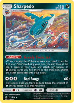 Sharpedo Unbroken Bonds #111