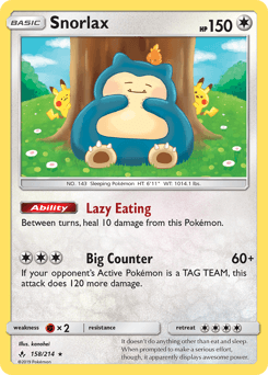 Snorlax Unbroken Bonds #158
