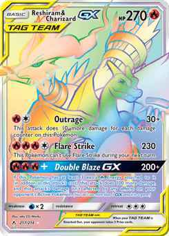 Reshiram & Charizard-GX Unbroken Bonds #217