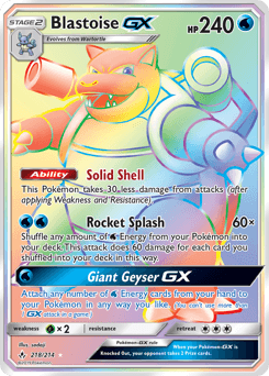 Blastoise-GX Unbroken Bonds #218