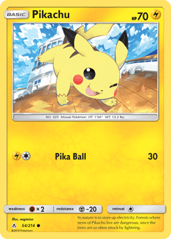 Pikachu Unbroken Bonds #54