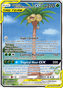 Rowlet & Alolan Exeggutor-GX Unified Minds #215
