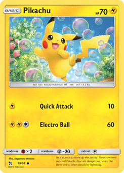 Pikachu Hidden Fates #19