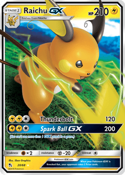 Raichu-GX Hidden Fates #20