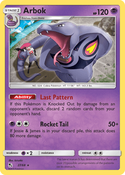 Arbok Hidden Fates #27