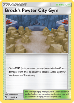 Brock's Pewter City Gym Hidden Fates #54