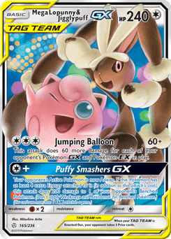 Mega Lopunny & Jigglypuff-GX Cosmic Eclipse #165