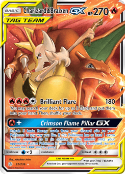 Charizard & Braixen-GX Cosmic Eclipse #22