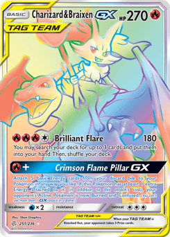 Charizard & Braixen-GX Cosmic Eclipse #251