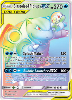 Blastoise & Piplup-GX Cosmic Eclipse #253