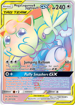 Mega Lopunny & Jigglypuff-GX Cosmic Eclipse #261