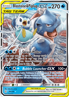 Blastoise & Piplup-GX Cosmic Eclipse #38