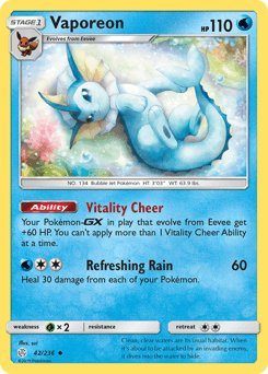 Vaporeon Cosmic Eclipse #42