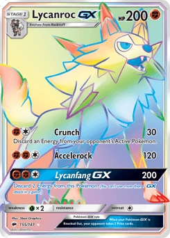 Lycanroc-GX Burning Shadows #155
