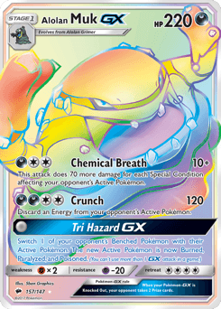 Alolan Muk-GX Burning Shadows #157