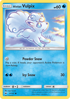Alolan Vulpix Burning Shadows #27