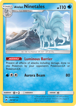 Alolan Ninetales Burning Shadows #28