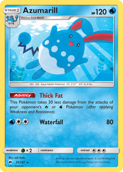 Azumarill Burning Shadows #35