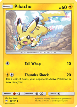 Pikachu Burning Shadows #40