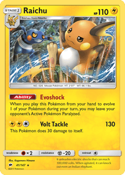 Raichu Burning Shadows #41