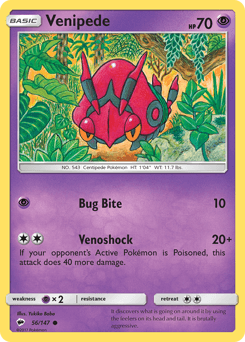 Venipede Burning Shadows #56
