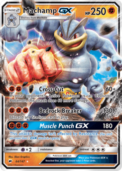 Machamp-GX Burning Shadows #64