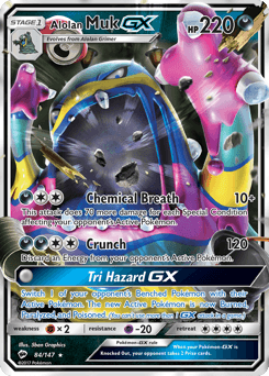 Alolan Muk-GX Burning Shadows #84