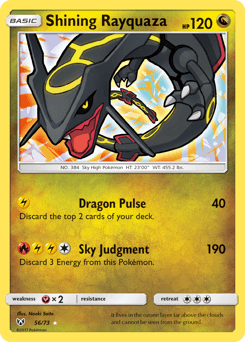 Shining Rayquaza Shining Legends #56