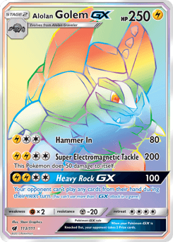 Alolan Golem-GX Crimson Invasion #113