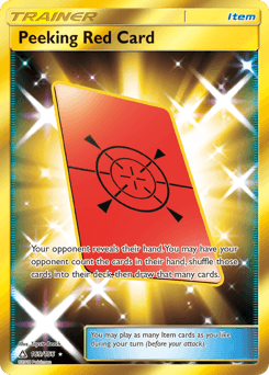 Peeking Red Card Ultra Prism #169