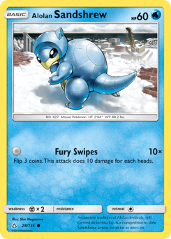 Alolan Sandshrew Ultra Prism #28