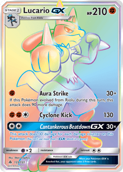 Lucario-GX Forbidden Light #135