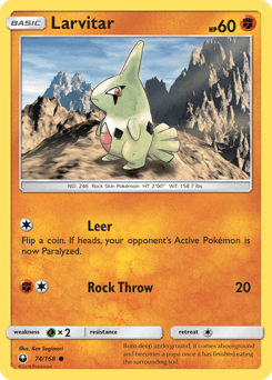 Larvitar Celestial Storm #74