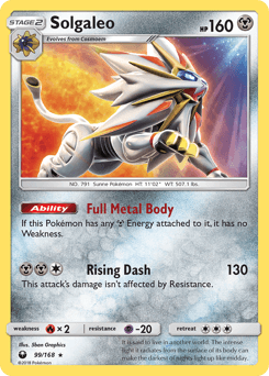 Solgaleo Celestial Storm #99
