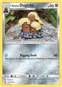 Alolan Dugtrio Lost Thunder #123