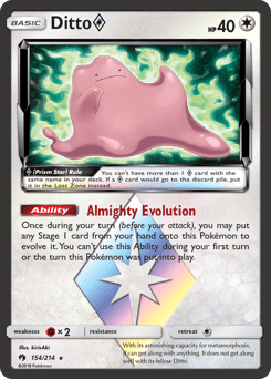Ditto ◇ Lost Thunder #154